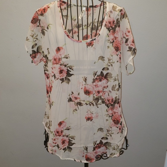 Live 4 Truth | Tops | Live 4 Truth Sheer Floral Blouse | Poshmark